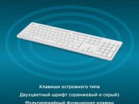 Клавиатура проводная Оклик 500M Белая