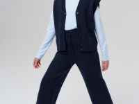 Комплект трикотажный для девочек: жилет, брюки