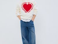 Свитшот оверсайз для девочек, Бежевый