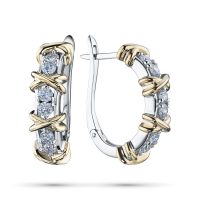 Серьги из комбинированного золота э4812сг07156100_white