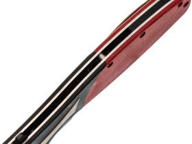 Складной нож Reptilian Корюшка-02, сталь VG-10, рукоять черный G10/красная микарта