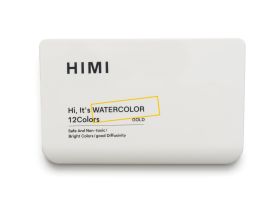 Набор акварели HIMI "Металлик", 12 цветов, оттенки GOLD