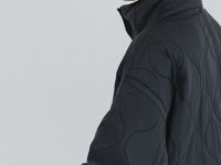 Стёганая утеплённая куртка с воротником-стойкой, Черный