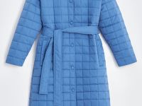 Утепленное пальто с поясом