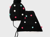 Комплект трикотажный для девочек: шапка, снуд