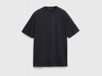 Футболка из мерсеризованного хлопка с принтом, Черный