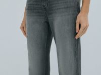 Расклёшенные джинсы с высокой посадкой, Серый