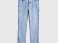 Прямые джинсы со средней посадкой, Голубой