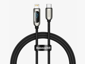 Кабель Baseus Display Fast Charging 20W (Type-C) на (Lightning) (CATLSK-01) 100см нейлоновая оплётка (черный)