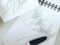 Ручка с пластиковым пером Pentel "Stylo" 0,4 мм, черные чернила на водной основе