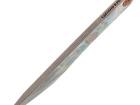 Скелетный нож N.C.Custom Киридаши Koi Винни-Пух #1, сталь AUS-8, ножны оранжевый Kydex