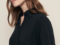 Блузка свободного кроя с коротким рукавом