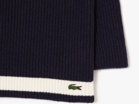 Шерстяной шарф Lacoste унисекс