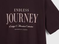 Футболка с цветочным принтом, Коричневый