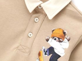 Поло с длинным рукавом для маленького мальчика