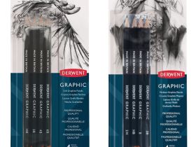 Набор карандашей чернографитных Derwent "Graphic Medium" 4 шт (2B, B, HB, 2H) в блистере