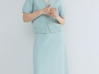 Вязаная юбка А-силуэта, Зеленый