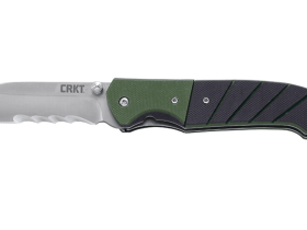 Полуавтоматический складной нож Ignitor Veff Serrations™, CRKT 6855, сталь 8Cr14MoV Satin Combo Edge, рукоять стеклотекстолит G10
