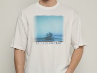 Оверсайз футболка с принтом