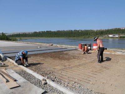 Идут работы на реке Ирелях