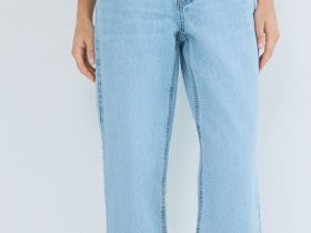 Укороченные прямые джинсы Straight, Голубой