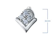 Пусеты из серебра э0612пс05173100