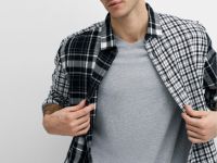 Футболка с V-образным вырезом, Серый