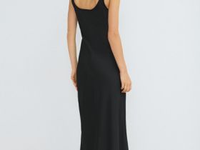 Платье из сатина, Черный