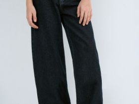 Джинсы Wide leg для девочек, Синий