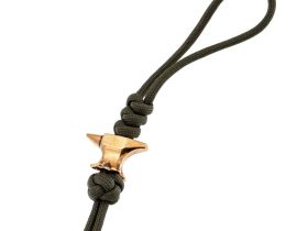 Темляк малый с бусиной "Наковальня", зеленый