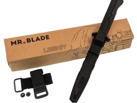 Тактический нож Mr.Blade Leshiy blackwash, сталь AUS-8, рукоять Black Elastron