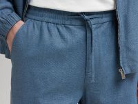 Шорты прямого кроя со льном