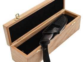 Шкатулка для ножа с двойным дном, ясень, бесцветное масло