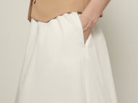 Юбка миди из хлопка с эластичным поясом