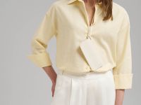 Брюки-палаццо изо льна и вискозы