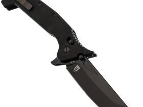 Складной нож Obertech ns-02 Normal straight black blade, сталь VG-10, рукоять G10, черный