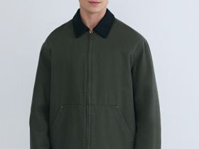 Утеплённая куртка из канваса, Зеленый