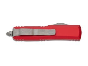 Автоматический нож Microtech UTX-85 S/E, сталь M390, рукоять алюминий, красный