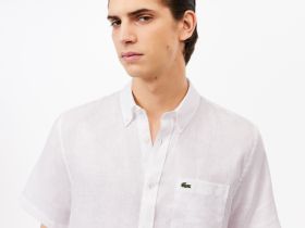 Мужская льняная рубашка Lacoste