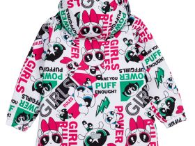 Куртка текстильная с полиуретановым покрытием для девочек (ветровка)