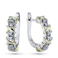 Серьги из комбинированного золота э4812сг06163900