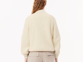 Женский шерстяной свитер Lacoste на молнии