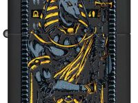 Зажигалка ZIPPO Anubis с покрытием Black Matte, латунь/сталь, черная, 38x13x57 мм