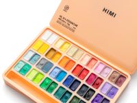 Набор гуаши HIMI 48 цветов по 12 грамм, персиковый