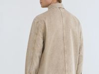 Куртка-рубашка из твила с карманами, Бежевый