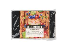Набор карандашей цветные Sketchmarker "Еда", 12 цветов, жестяной пенал