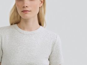 Футболка в рубчик, Серый