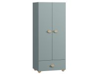Шкаф детский Тесси 2-75x181 Серо-зеленый