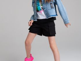 Куртка текстильная джинсовая для девочек