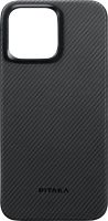 Клип-кейс Pitaka MagEZ4 для Apple iPhone 15 Plus узкое плетение Чёрный